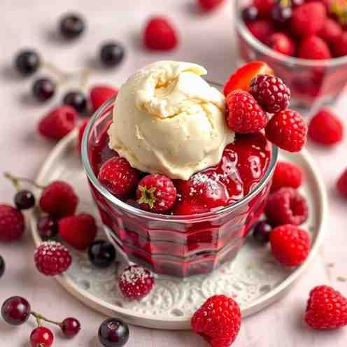 German Ice Cream Dream - Rote Grütze Recipe